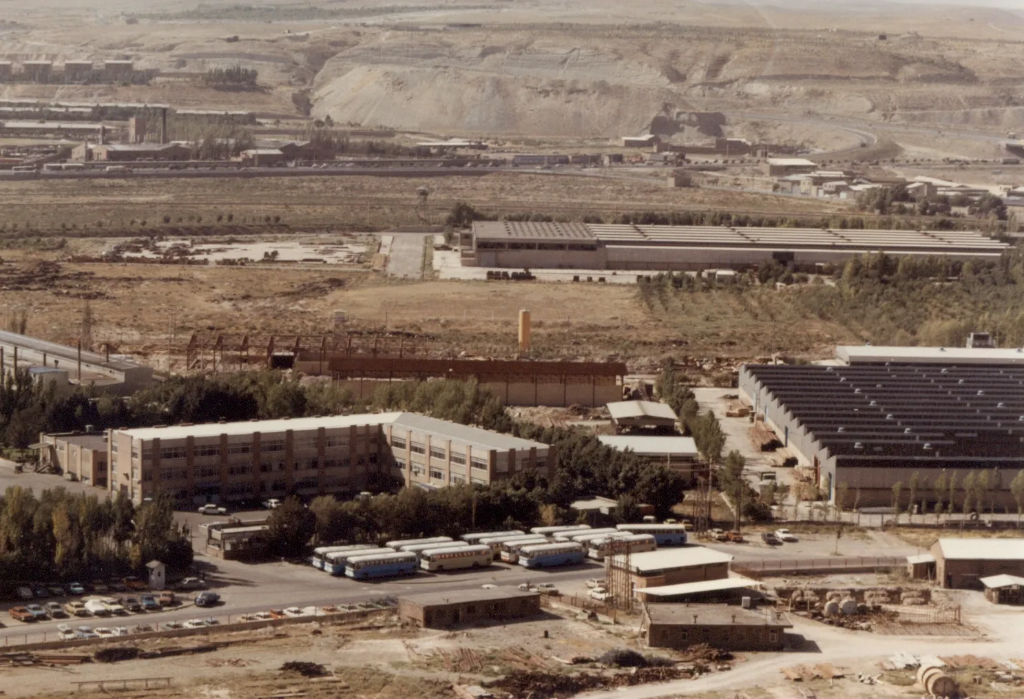 نمای هوایی کارخانهٔ ایدم در تبریز